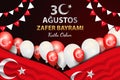 realistic design for 30 AÃÅ¸ustos Zafer BayramÃÂ± celebration